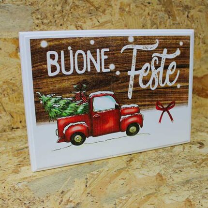 Cartolina Christmas Wood - Buone Feste