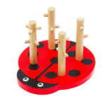 Puzzle impilabile in legno Coccinella