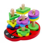 Puzzle impilabile in legno Coccinella
