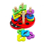 Puzzle impilabile in legno Coccinella