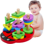 Puzzle impilabile in legno Coccinella