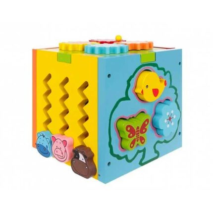 Gioco cubo educativo in legno 5 in 1