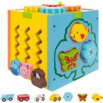 Gioco cubo educativo in legno 5 in 1