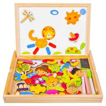Lavagna magnetica con puzzle