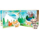 Libro in legno illustrato Nella foresta - interattivo