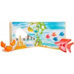 Libro in legno illustrato Mondo Sottomarino - interattivo