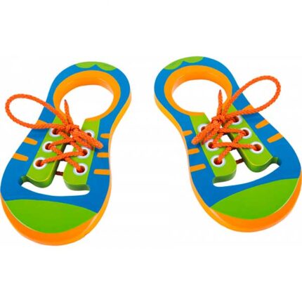 Scarpe da allacciare in legno