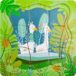 Puzzle a strati Coppia di anatre