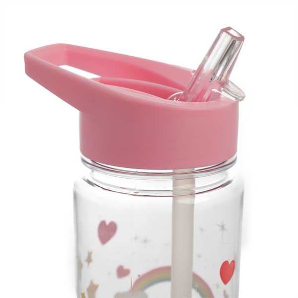 Borraccia con Cannuccia 450 ml - Unicorno - Senza BPA