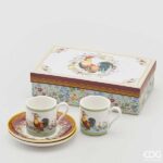 EDG set 2 tazzine caffè con piattino