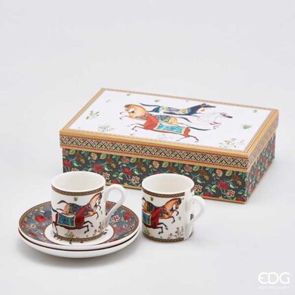 EDG Set Tazza da tè con piattino 'Gallo' - Regaloper