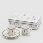 EDG set 2 tazzine caffè con piattino