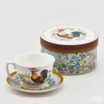 Set Tazza da tè con piattino 'Gallo'