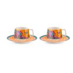 Set 2 tazze caffè LAUREL BURCH JUNGLE GIALLE