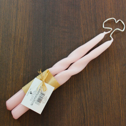 EDG Coppia Candele Stelo Swirl Pink D.2,2 H.25
