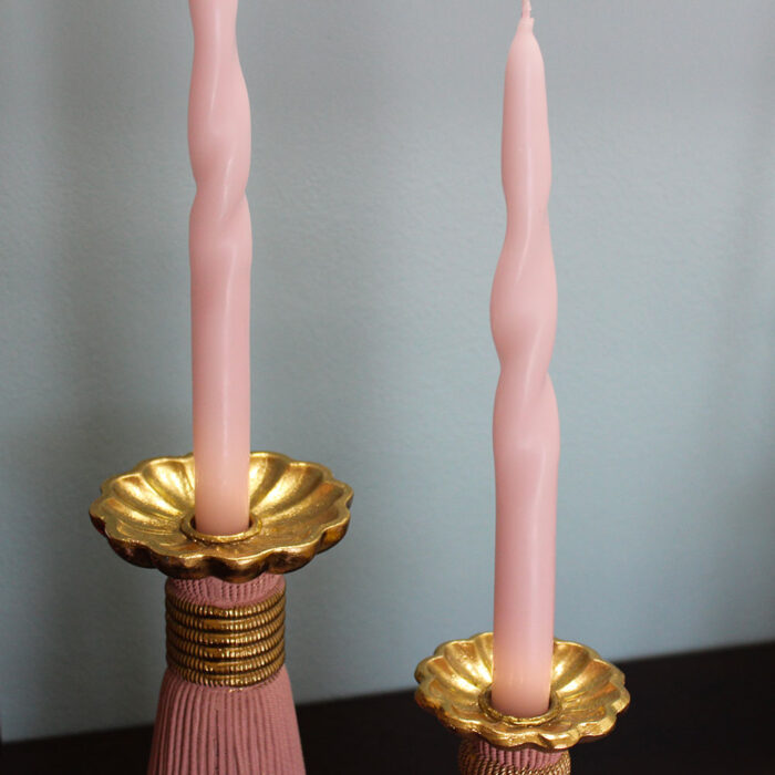 EDG Coppia Candele Stelo Swirl Pink D.2,2 H.25