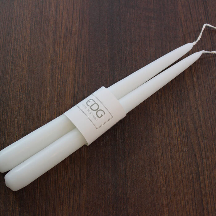 EDG Coppia Candele Stelo Bianco D.2,2 H.25